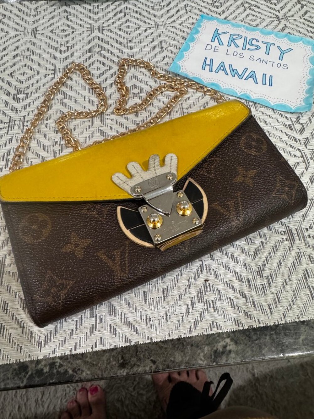 Louis Vuitton Monogram Tribal Mask Sarah Wallet